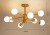 Japanese-Style Lamp in the Living Room Molecular Lamp Led Chandelier Nordic Simple Log Magic Bean Lamp Personalized Bedroom Restaurant Whole House Package