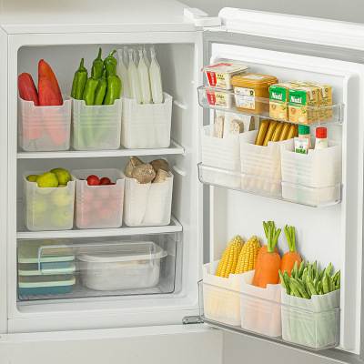 Simple Refrigerator Side Door Storage Box Food Sundries Classification Freezer Food Preservation Storage Box Seasoning Bag Finishing
