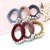 New Korean Style Basic Hair Ring Women's Seamless Rubber Band Towel Ring Leather Cover Nail White Pearl Head Rope Origin Supply