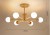 Japanese-Style Lamp in the Living Room Molecular Lamp Led Chandelier Nordic Simple Log Magic Bean Lamp Personalized Bedroom Restaurant Whole House Package