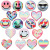 Products in Stock New Computer Embroidered Cloth Stickers Colored Loving Heart Embroidery Patch Decorative Embroidered Zhang Zai Gradient Smiley Patch