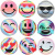 Products in Stock New Computer Embroidered Cloth Stickers Colored Loving Heart Embroidery Patch Decorative Embroidered Zhang Zai Gradient Smiley Patch