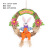 Cross-Border New Easter Decorations Ins Spring Pastoral Style Straw Rabbit Garland Home Door Wall Pendant