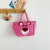 Japanese Style New Cute Strawberry Bear Lunch Bag Children's Cartoon Canvas Handbag Parent-Child Hand Bag Foreign Trade Wholesale