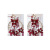 Vintage Red Bridal Headdress Flower Bow Tie Rhinestone Earrings Wine Red round Ear Clip Non-Piercing Earrings