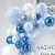 Cross-Border Macaron Blue Balloon Chain Set Amazon Metal Sequins Set Party Decoration