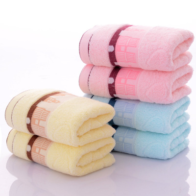 Wholesale Cotton Towel Jacquard Towel Thickened Soft Face Towel Printable Logo Cotton Simple Towel Factory Direct Supply
