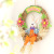 Cross-Border New Easter Decorations Ins Spring Pastoral Style Straw Rabbit Garland Home Door Wall Pendant