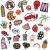 28 Mixed Embroidered Cloth Stickers Cartoon Fruit Patch Strawberry Computer Embroidery Ironing Letters Embroidery Mark