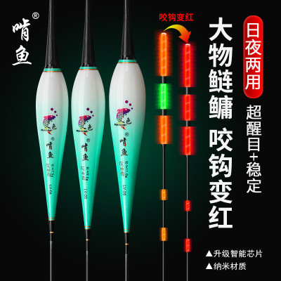 Gnawing Fish Nano Dawu Float Day and Night Dual-Use Luminous Float Fish Float Electric Float Bold Highlighted Aristichthysnobilis Float Explosion-Proof Tail