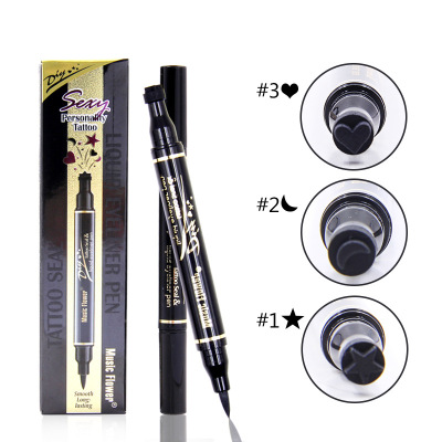 Music Flower Music Flower Seal Eyeliner Tail Seal Waterproof and Smudge-Proof Smear-Proof Makeup Liquid Eyeliner