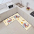 Crystal Velvet Cartoon Floor Mat Kitchen Two-Piece Set Absorbent Oil-Absorbing Non-Slip Mat Household Long Rug Mat Door Mat