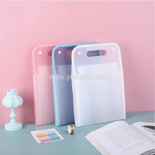 A4 Portable Vertical Edging File Holder Student Test Paper Buggy Bag 13 Grid Large Capacity Folder Material Storage Bag Buggy Bag