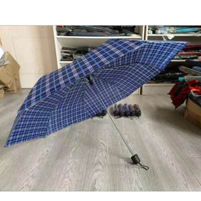 Umbrella Triple Folding Super Mini Checkered Umbrella Foreign Trade Umbrella Promotion Gift Umbrella Inventory