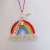 Tiktok Rainbow Car Pendant Everything S Bell Colorful Cotton-Rope Hanging Decorations Nordic Style Tassel Hand Gift