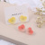 New Cartoon Love Heart Stud Earrings Gradient Candy Color Children's Ear Studs Cute Student Earrings Simple Eardrops Accessories