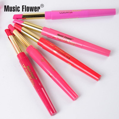 Exclusive for Cross-Border Music Flower One End Lipstick Pen One End Lip Liner Waterproof No Stain on Cup Makeup