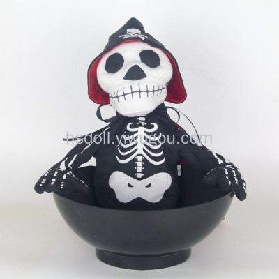Animation and decoration sensor fruit bowl ghost candy bowl ghost entertainment cafe music halloween funny toy props