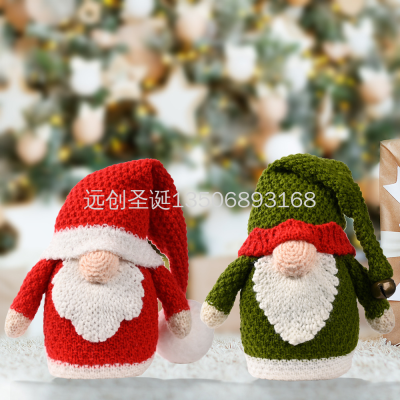 Christmas Decorations Knitted Rudolf Ornaments Christmas Dwarf Doll Christmas Mas Gnomes