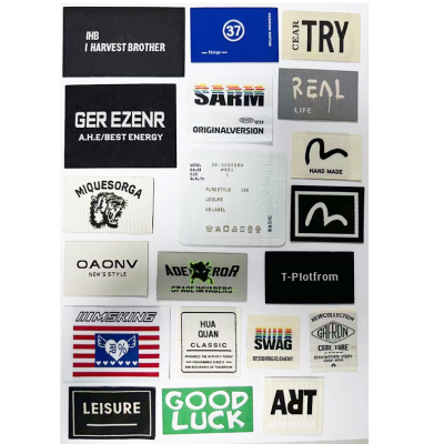 Manufacturers Formulate Apparel Woven Label Collar Lable High Filling Density Fold Woven Label Side Seam Label Mark Spot Cloth Label Design