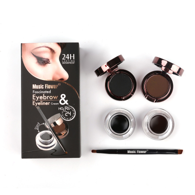 Music Flower/Music Flower Best Seller in Europe and America Two-Color Double Layer Eyebrow Powder Creamy Eyeliner Two-in-One Powder Paste
