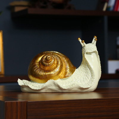 Resin Crafts European Art Creative Snail Ornaments Living Room Study Office Decorations Animal Ornaments
