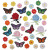 Spot Amazon Butterfly Mixed Embroidered Cloth Stickers Rose Embroidery Mark Lotus Patch Flower Embroidered Zhang Zai