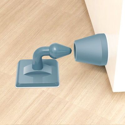 Douyin Same Style Punch-Free Door Suction Anti-Collision Silicone Mute Door Stop Combination Suction Door Stop Floor Knob Resistance