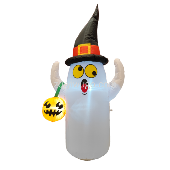 1圣诞礼品万圣充气1.2M1.8M拎黄南瓜精灵充气9123厂家直销现货