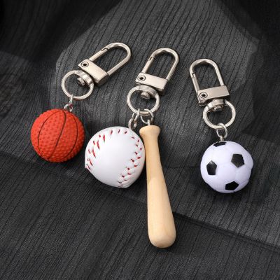 New Creative Simulation Mini Basketball Football Key Ring Fashion Ball Sports Sports Bag Package Pendant Hanging Ornaments