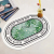 Oval Crystal Velvet Printed Flower and Grass Mat Shower Room Toilet Water-Absorbing Non-Slip Mat Easy to Care Doormat and Foot Mat