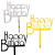 10 PCs Acrylic Cake Decorative Insertion Happy Birthday HB Decorative Flag Plug-in Decoration Internet Celebrity Party Dress up