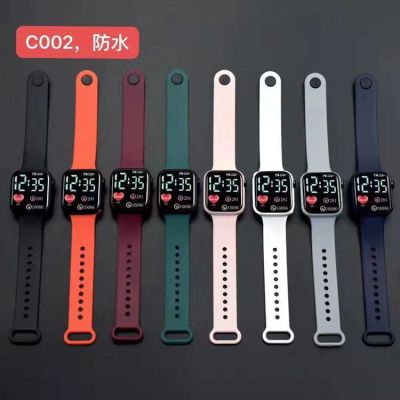 New LED Electronic Watch Coo1 Rainbow Button Square Waterproof Digital Fashion Sports Student Electronic Watch