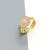 European Cross-Border Sold Jewelry Vintage Personality Diamond Stud Colorful round Eye Ring Turkish Devil's Eye Open Ring