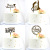 Internet Celebrity Love Valentine's Day Birthday Cake Plug-in Love Wedding Gold 520 Heart-Shaped Happy Decorative Card Acrylic