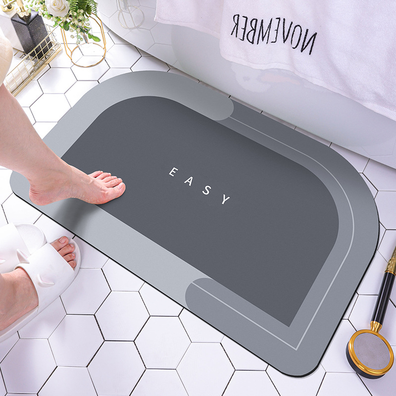 硅藻泥软垫吸水垫卫生间门口地垫硅藻土防滑浴室脚垫卫浴厕所地毯