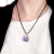 Amethyst Stone Natural Raw Gemstone Necklace Amethyst with Shape Irregular Pendants Clavicle Chain Female Small Jewelry Wholesale