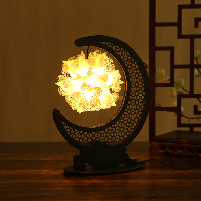 New 3D Paper-Cut Light Box Creative Holiday Gift Ancient Style Origami Lamp Handmade DIY Birthday Gift Moon Light