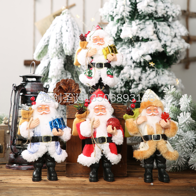 Christmas Decoration Resin Santa Claus Decoration Standing Little Doll Decoration Doll Pendant