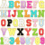Spot Amazon Mixed Color English Letters Embroidered Cloth Stickers Numbers Towel Embroidery Computer Embroidery Chapter Smiley Patch