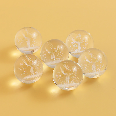 Carved Crystal Glass Ghost Beads Pendant Parts Fireworks Snow Mountain Dandelion DIY Ornament Semi-Finished Beads Wholesale