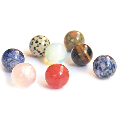 Natural Crystal Ball Decoration Crystal Agate Rough Stone Polished 2cm Non-Porous Beads Wholesale Crystal Crafts Gifts