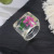European Cross-Border Sold Jewelry Ins Trendy Simple Transparent Resin Dried Flower Ring Geometric Square Bigt Ring Female