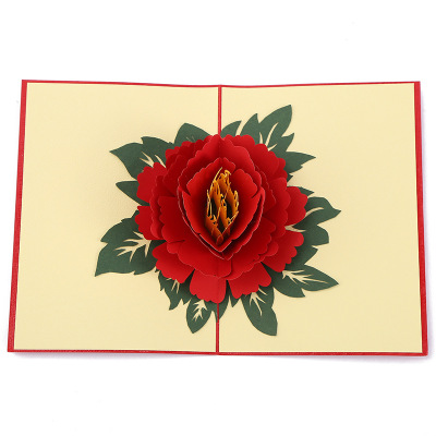 Hollow Paper Cut Paper Carving Greeting Card Mother's Day Greeting Card Carnation Flower Card to Give Mom Teacher Blessing Card Paper