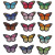 Spot Amazon Butterfly Mixed Embroidered Cloth Stickers Rose Embroidery Mark Lotus Patch Flower Embroidered Zhang Zai