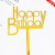 10 PCs Acrylic Cake Decorative Insertion Happy Birthday HB Decorative Flag Plug-in Decoration Internet Celebrity Party Dress up