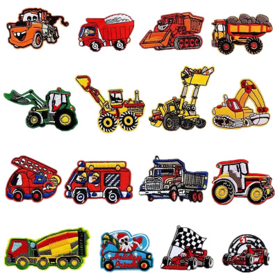 Spot Computer Embroidery Zhang Zai Engineering Vehicle Story Embroidered Cloth Stickers Ironing Excavator Truck Clothing Patch