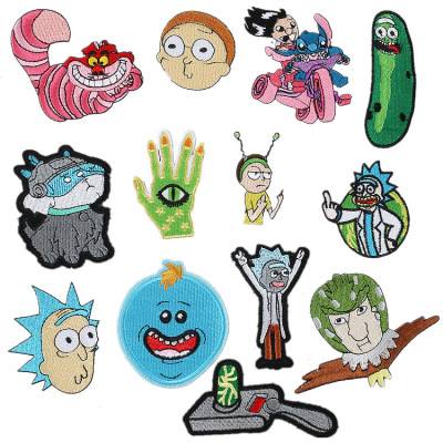 Spot Animated Character Clothing Patch Embroidered Zhang Zai Stitch Cartoon Characters Embroidered Cloth Stickers Voltage Ironing