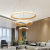 Modern LED Ring Pendant Lamp Rubber Wood Frame Ceiling Light Fixture For Dining Room Coffee Bar