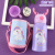 New Children's Thermos Mug 304 Stainless Steel Student Dual-Use Portable Cartoon Water Bottle Water Cup with Straw